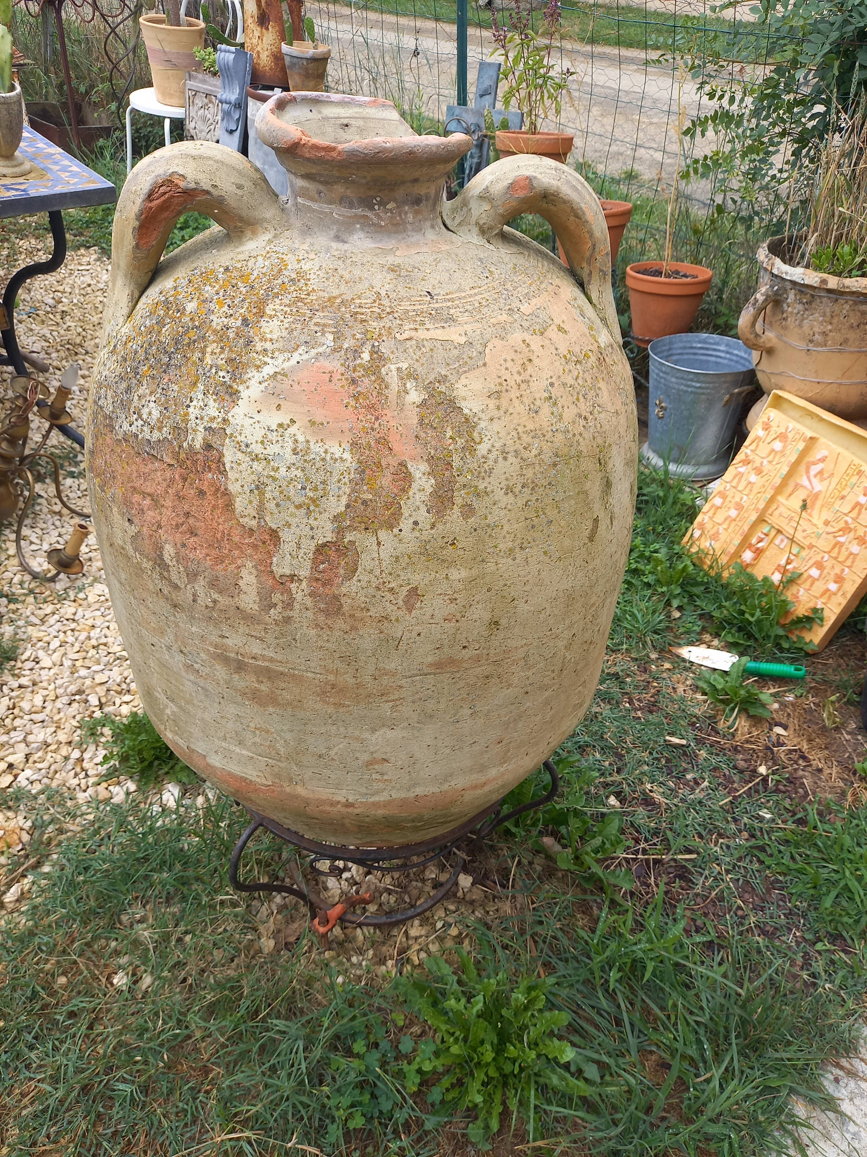Old terracotta jar