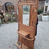 Old oak cloakroom or coat rack
