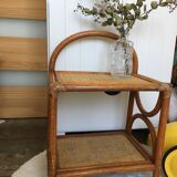 Rattan bedside table