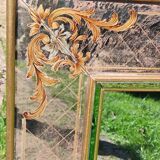 Old parecloses mirror, engraved decoration