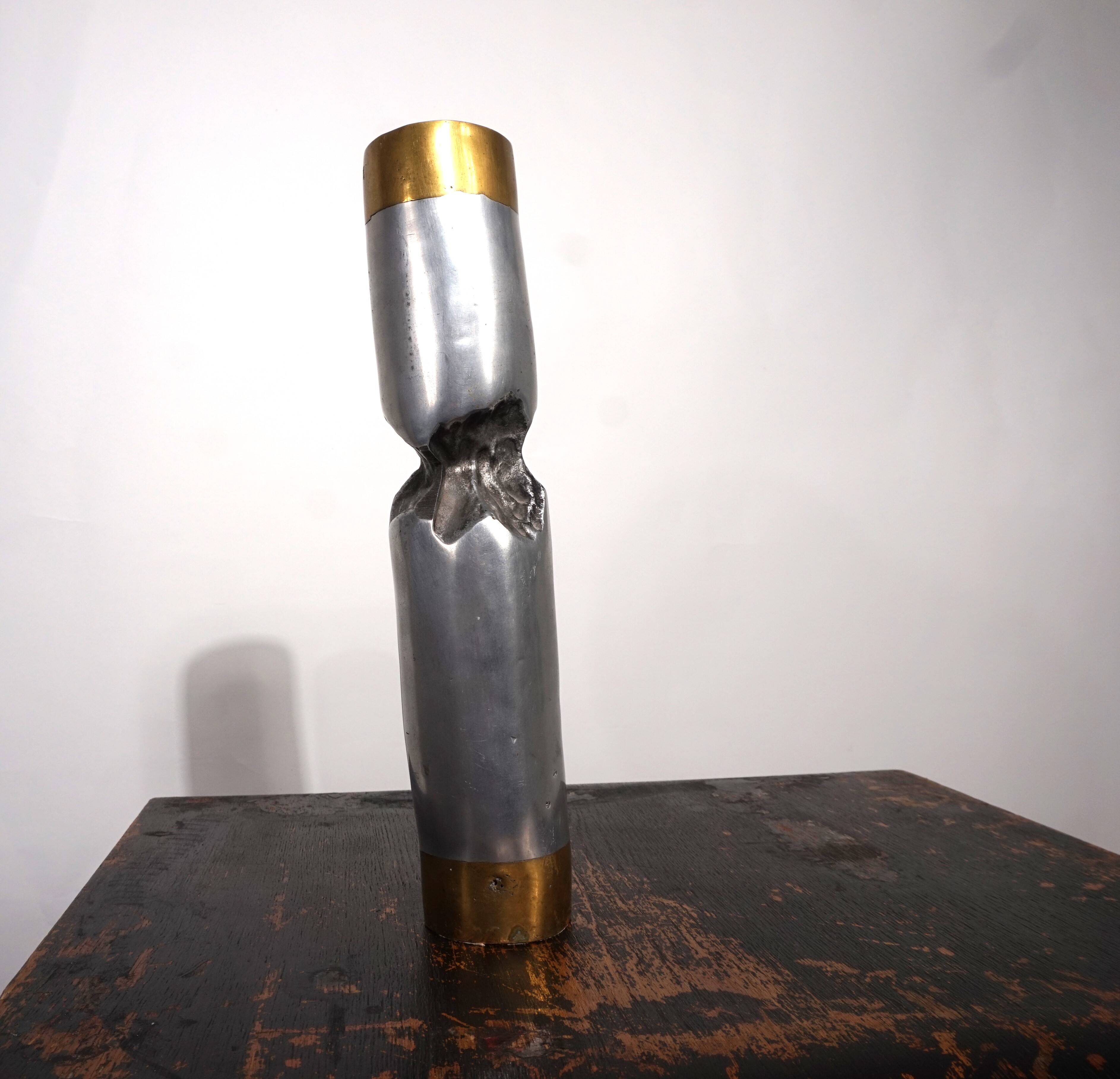 Marshall Disenos sculpture Brutalist Candleholder by David Marshall, 1980