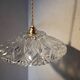 Vintage chiseled glass pendant light