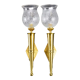 Pair of Wall Scuffles Bronze Torches and Golden Brass Torches