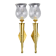 Pair of Wall Scuffles Bronze Torches and Golden Brass Torches