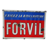 Plaque émaillée publicitaire brillantine Forvil 1940 barbier