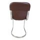 Vintage leather and chrome dining chairs by Cidue, 1970s