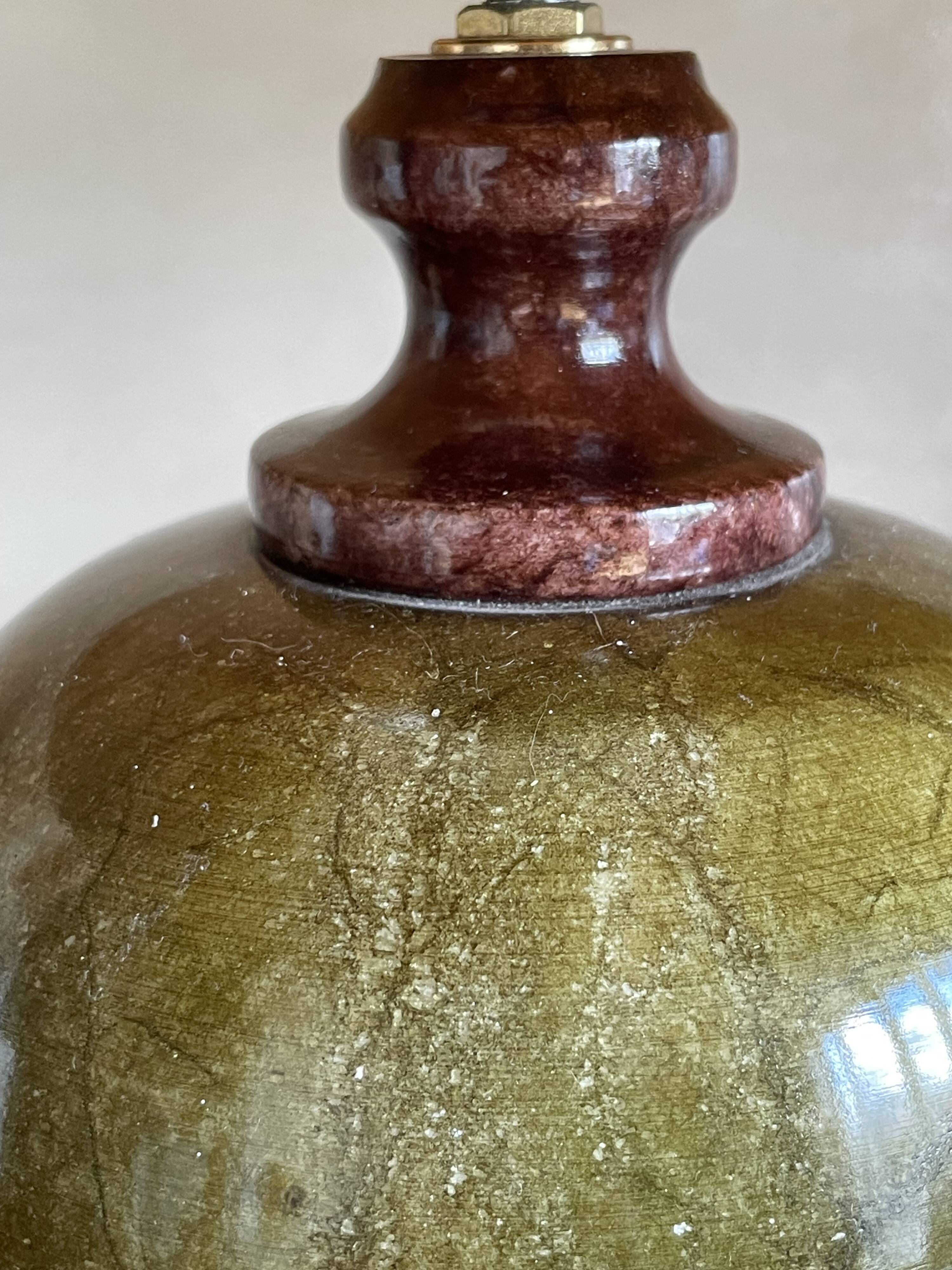 Green marble lamp