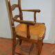 Straw armchair style Louis XV oak