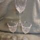 3 antique crystal stemmed glasses