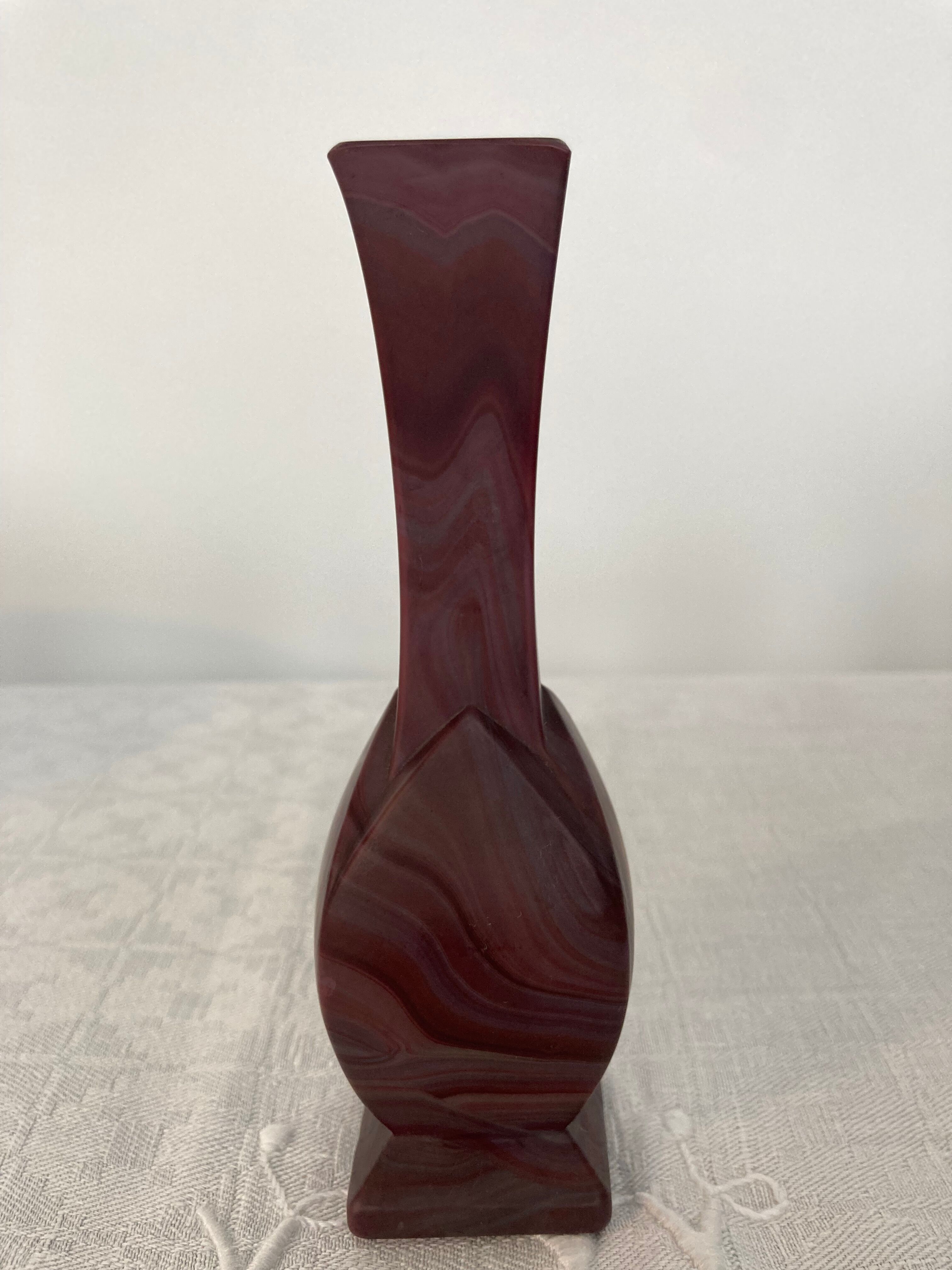 Vase soliflore glass paste Art Nouveau signed Sèvres