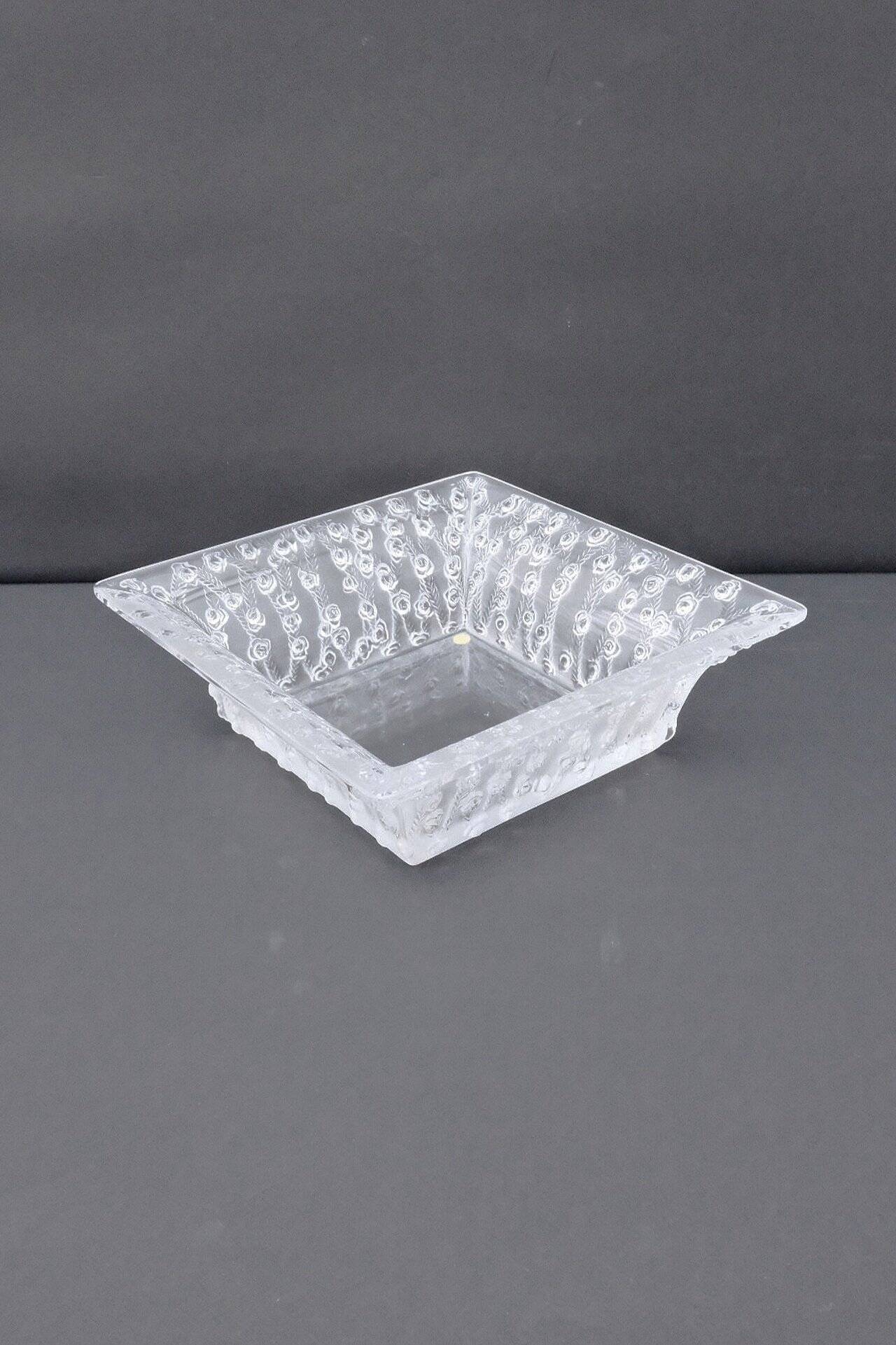 "Roses" crystal pocket emptier by LALIQUE FRANCE