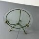 Table d'appoint "cygne" en acier et laiton par Maison Jansen, années 1970