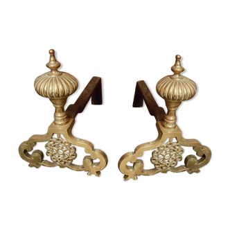 Paire de chenets de cheminée