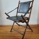 Pair of safari folding chairs in leather 1970-80