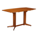1960s vintage table in teak and beech, restored, Italy.