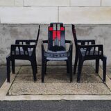 Set of 3 Boston model garden armchairs by Pierre Paulin for Stamp