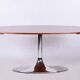 Functionalism Oval Table in Chrome and Walnut from Kovona, Czechia, 1960s