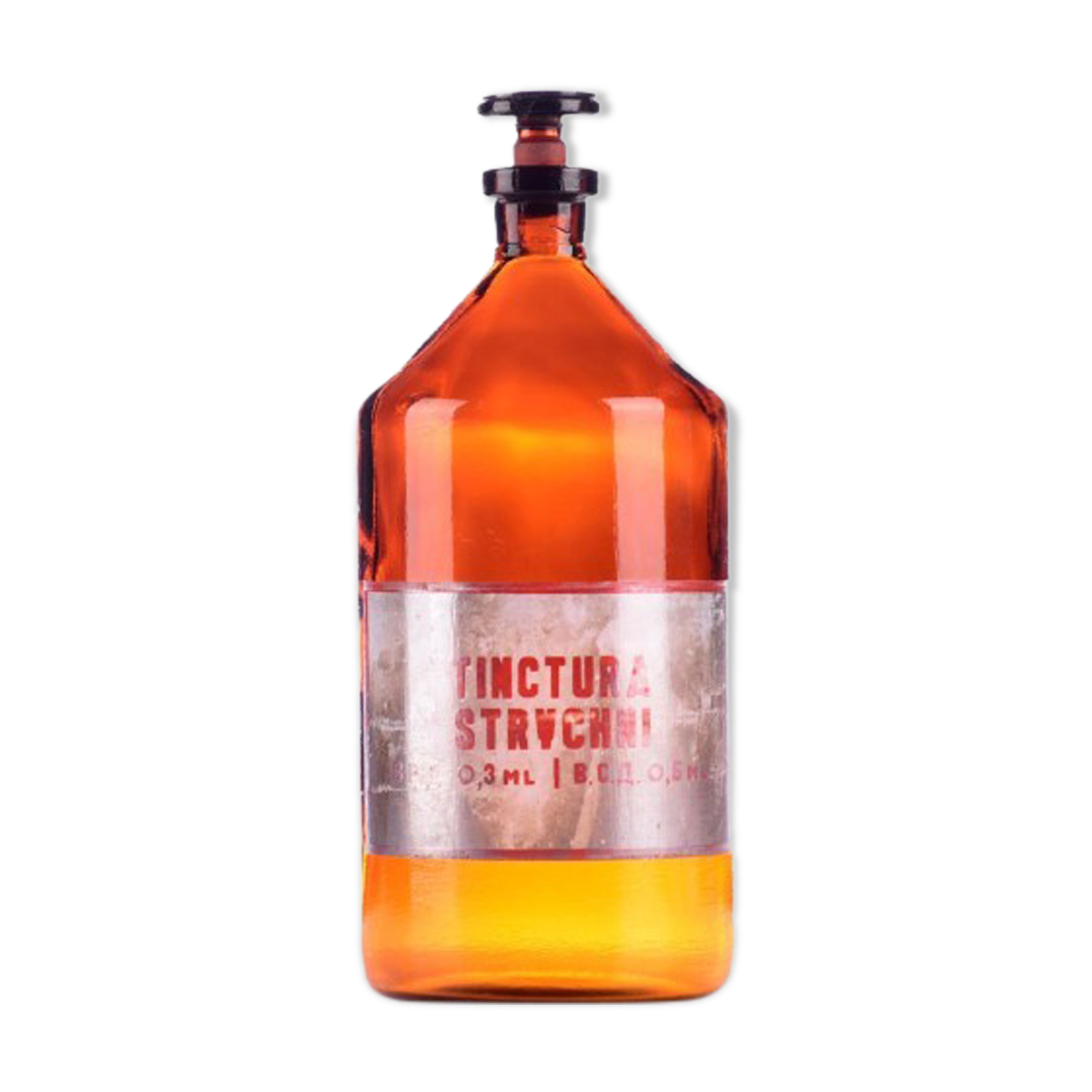 Brocante apothecary bottle 1 ltr with various prints