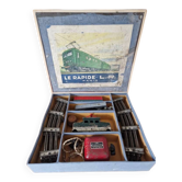 Ancien coffret Louis Roussy - L.R Le Rapide - Echelle O - en tôle des années 1940