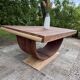 Renovated wooden table with extensions.
