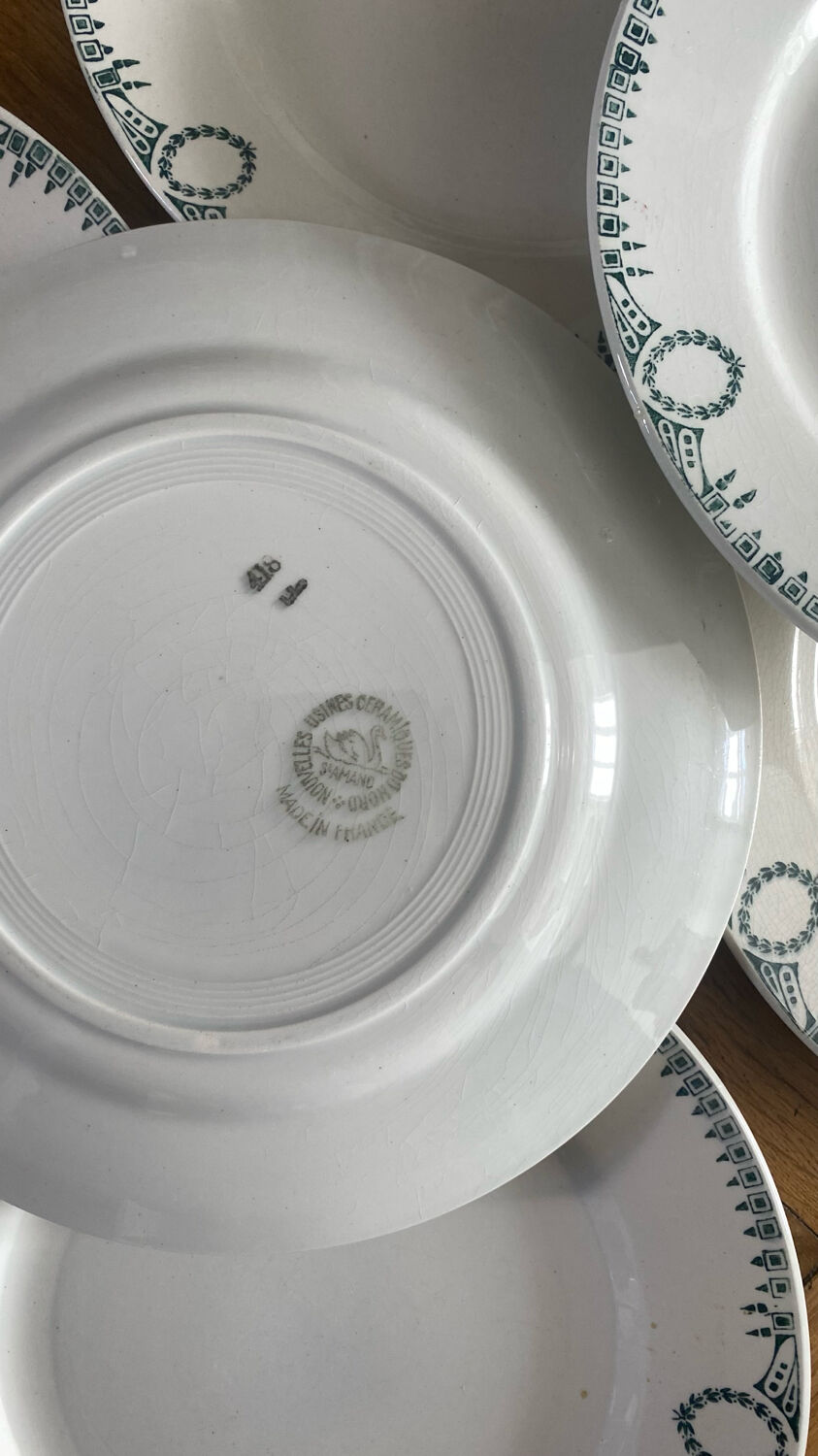 Set of 6 flat plates Saint Amand