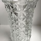 Faceted glass vase 60s
