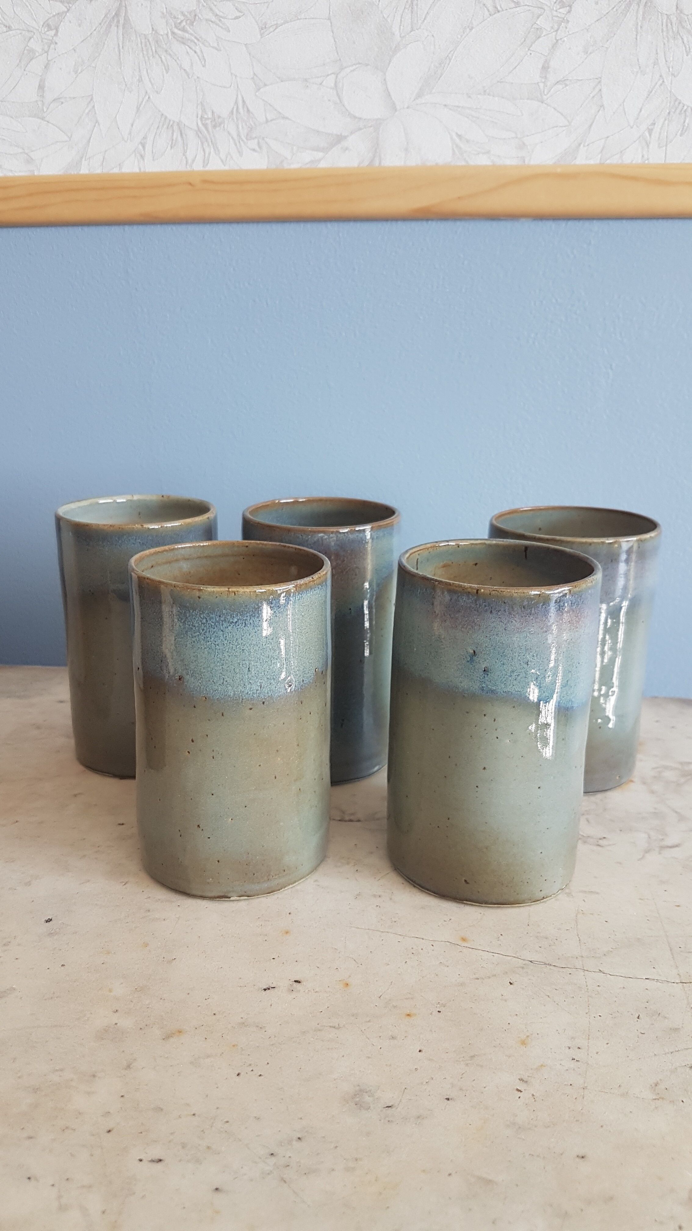 lot 5 cups ceramic