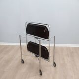 Vintage foldable serving trolley / bar cart design 1960s