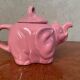 Théière éléphant vintage rose