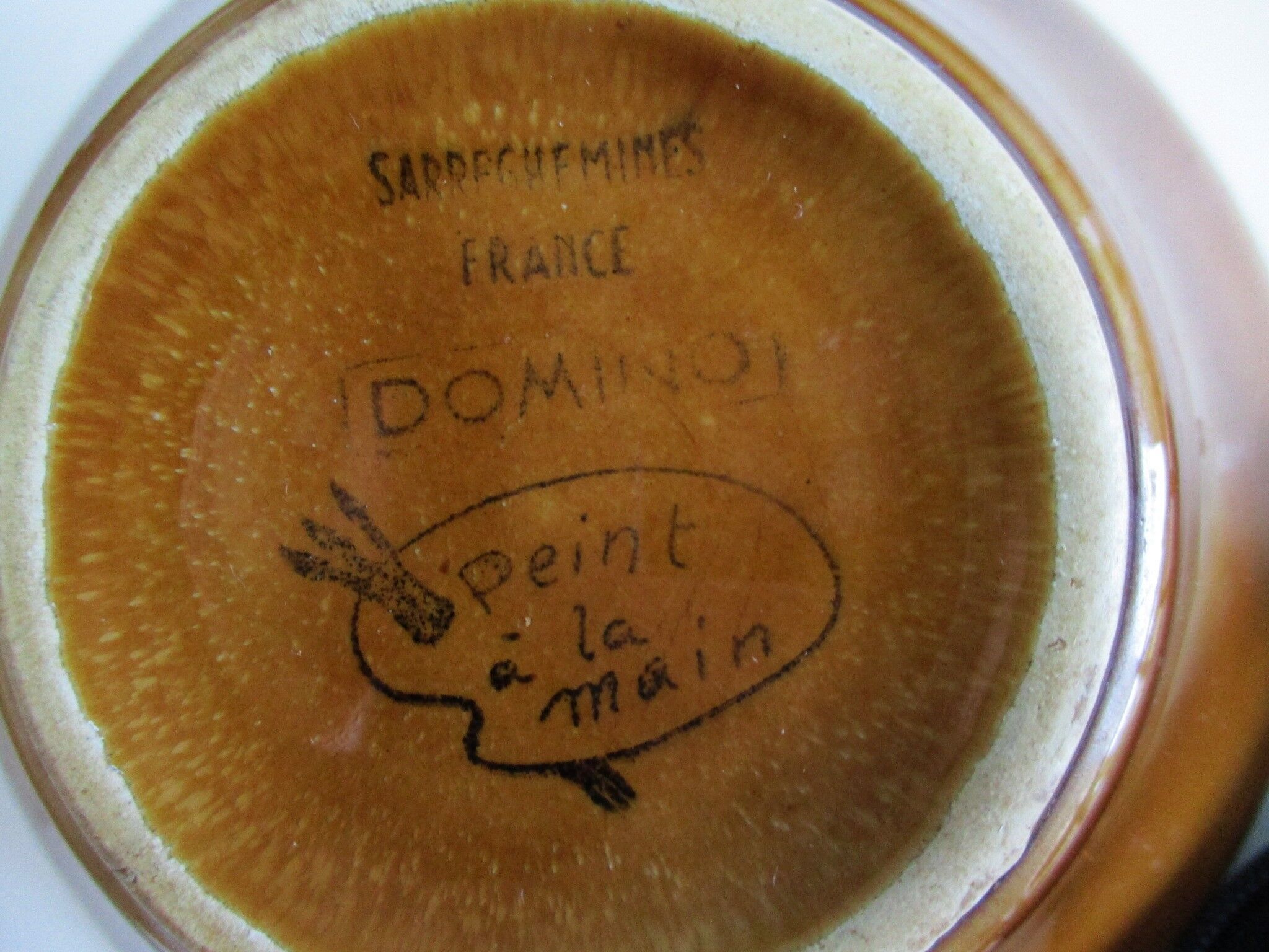 Sarreguemines cups "domino" lot of 5