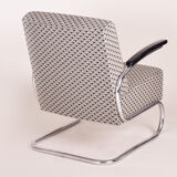 Patterned Mucke Melder armchair made in 1930s Czechia