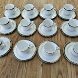 Set of 12 coffee cups and 12 sub-cups