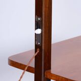 Restored ArtDeco Floor Lamp, J. Halabala, UP Zavody, Walnut, Czechia, 1930s