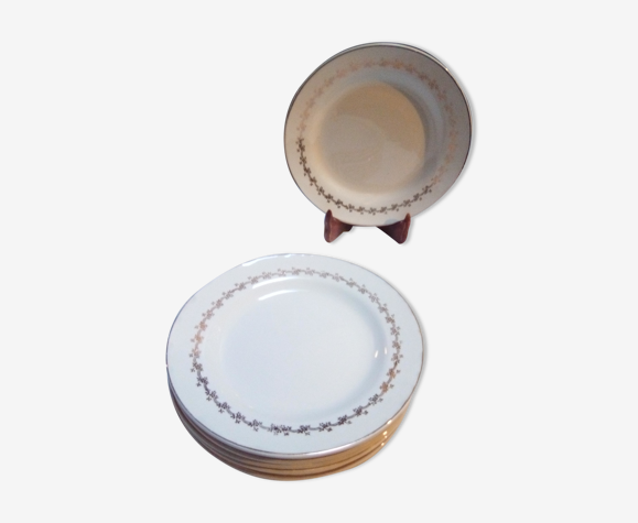 8 assiettes plates Suzy / Digoin