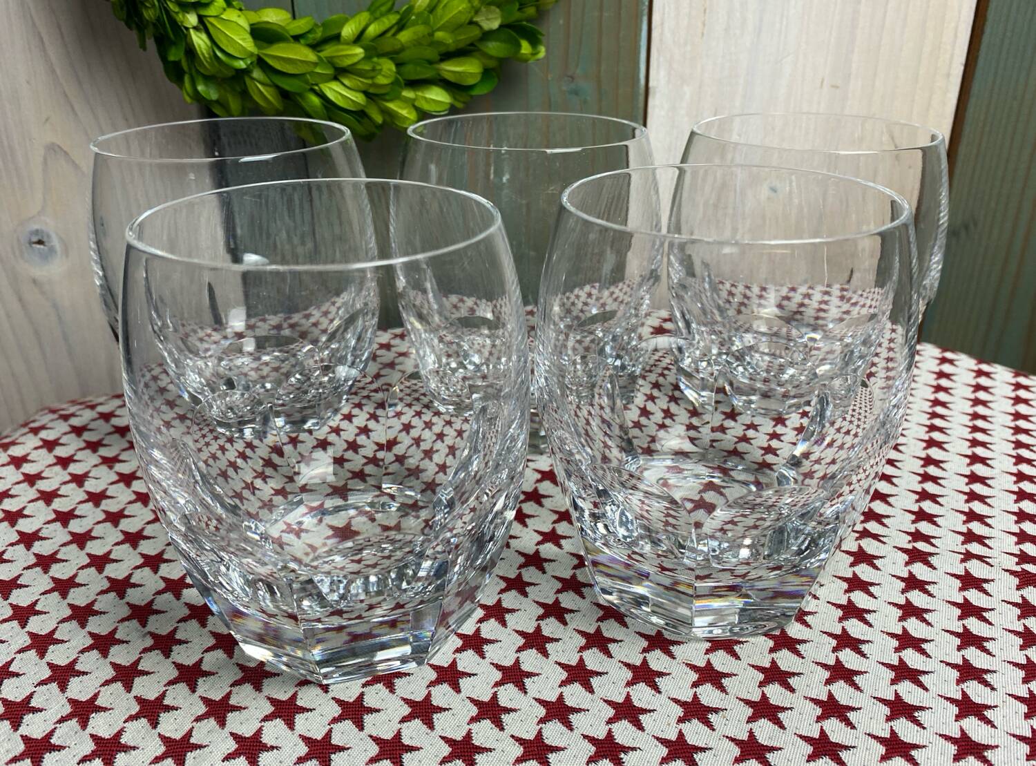 Lot de 5 gobelets en cristal