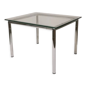 Chrome and glass side table, 1979