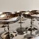 Ice cream cups and stainless steel trays