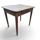 Antique game table in patinated wood in the Louis XVI style.
