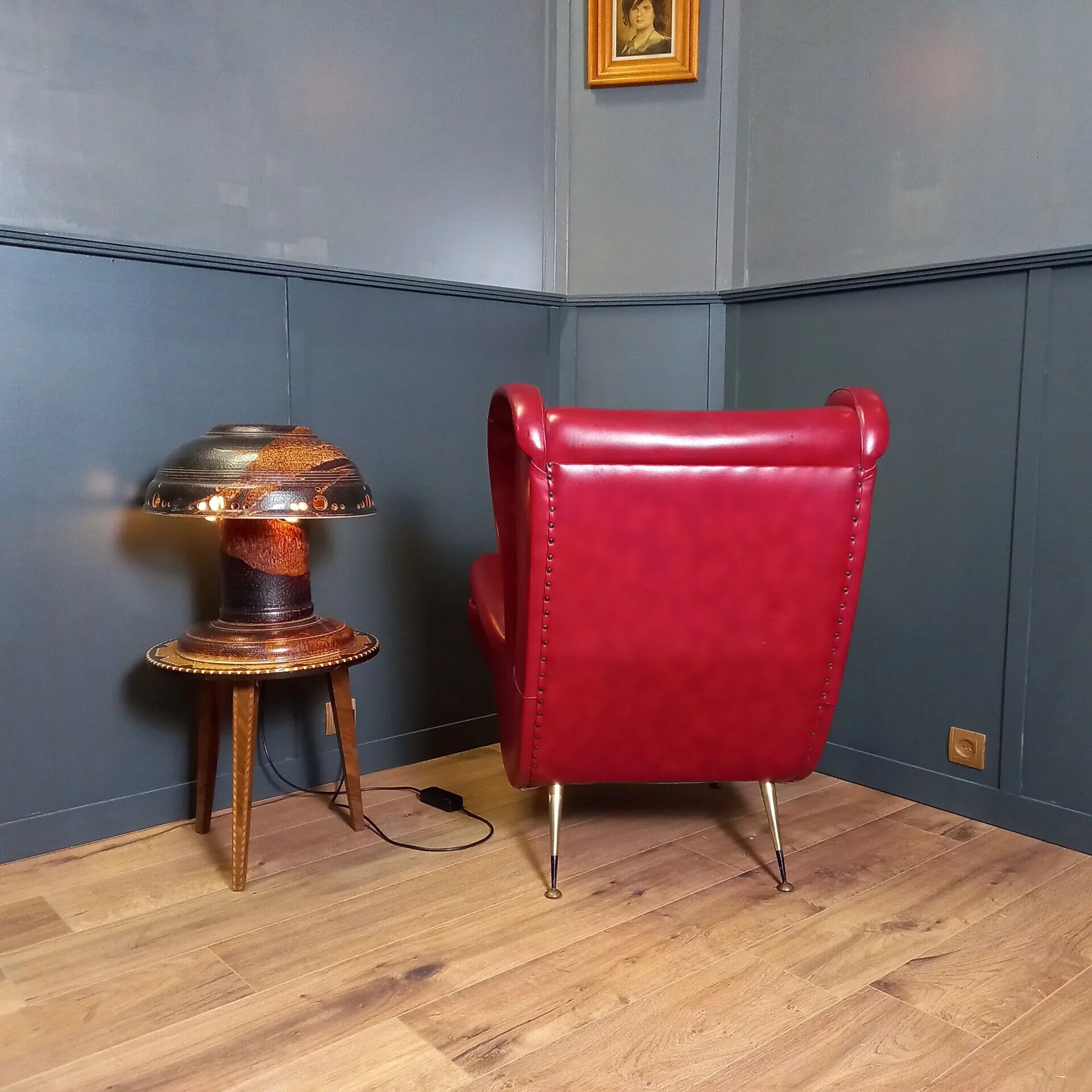 Chaise lounge vintage italienne