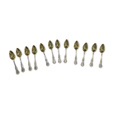 Mappin and Webb box of 12 silver-plated grapefruit spoons