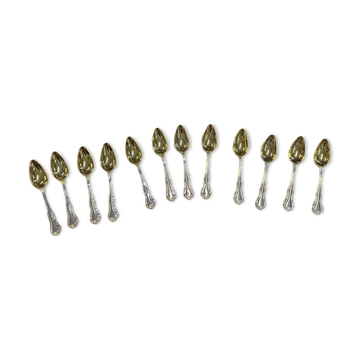Coffret Mappin and Webb de 12 cuillères à pamplemousse en métal argenté