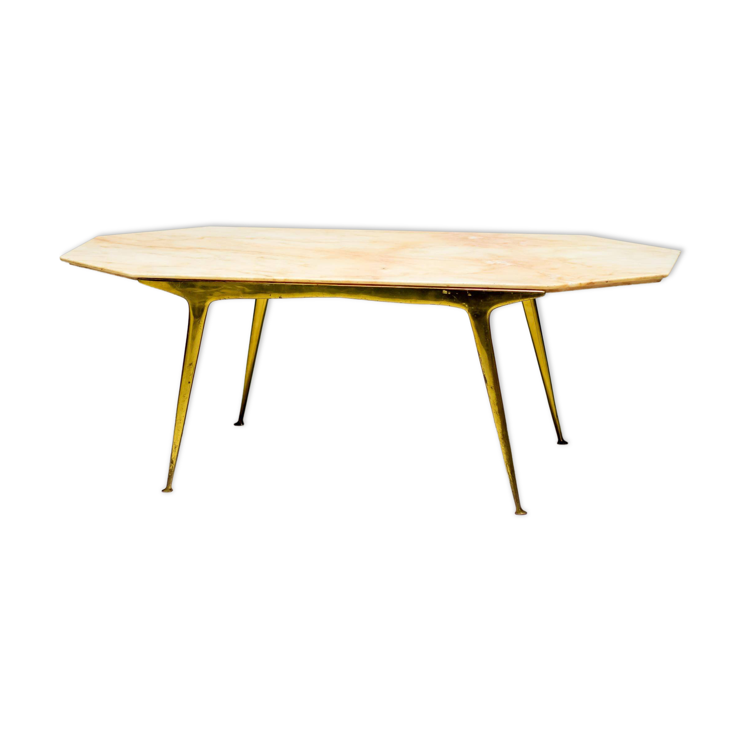 Italian coffee table with marble top, 1960