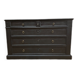 Black velvet empire chest of drawers