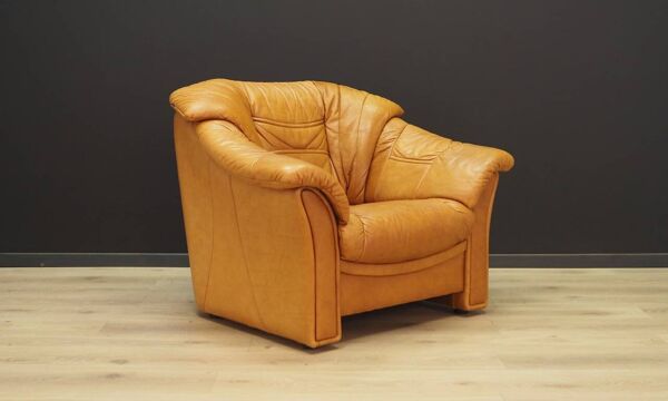 Ensemble de salon danois en cuir cognac par Skalma Møbelfabrik, années 1970