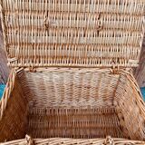 Vintage woven rattan briefcase