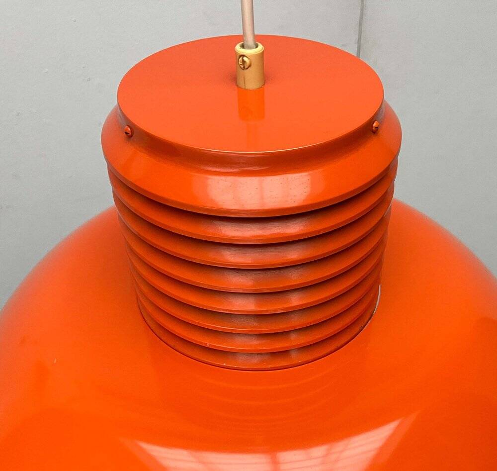 Mid-Century Modern German Space Age Orange Pendant Lamp, 1960s