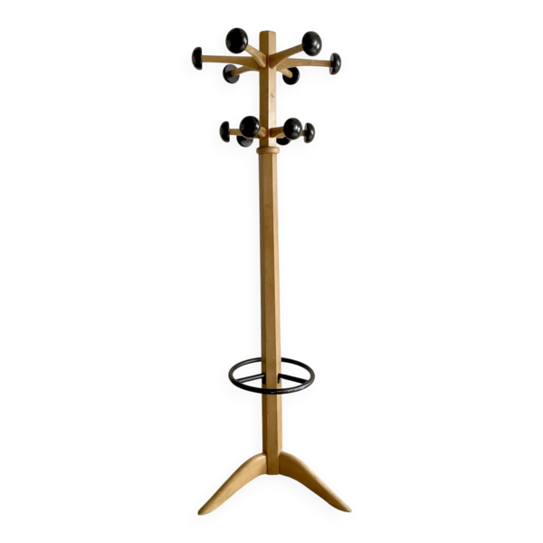 Portemanteau en bois de hêtre Stella, années 1950