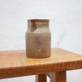 Vintage stoneware pitcher by the Digoin factory, France