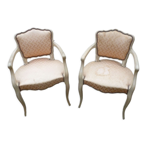 Paitre de fauteuils cabriolet - style