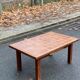 Table basse vintage en chêne et céramique